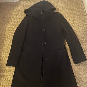 Aritzia Hooded Wool Cashmere Coat